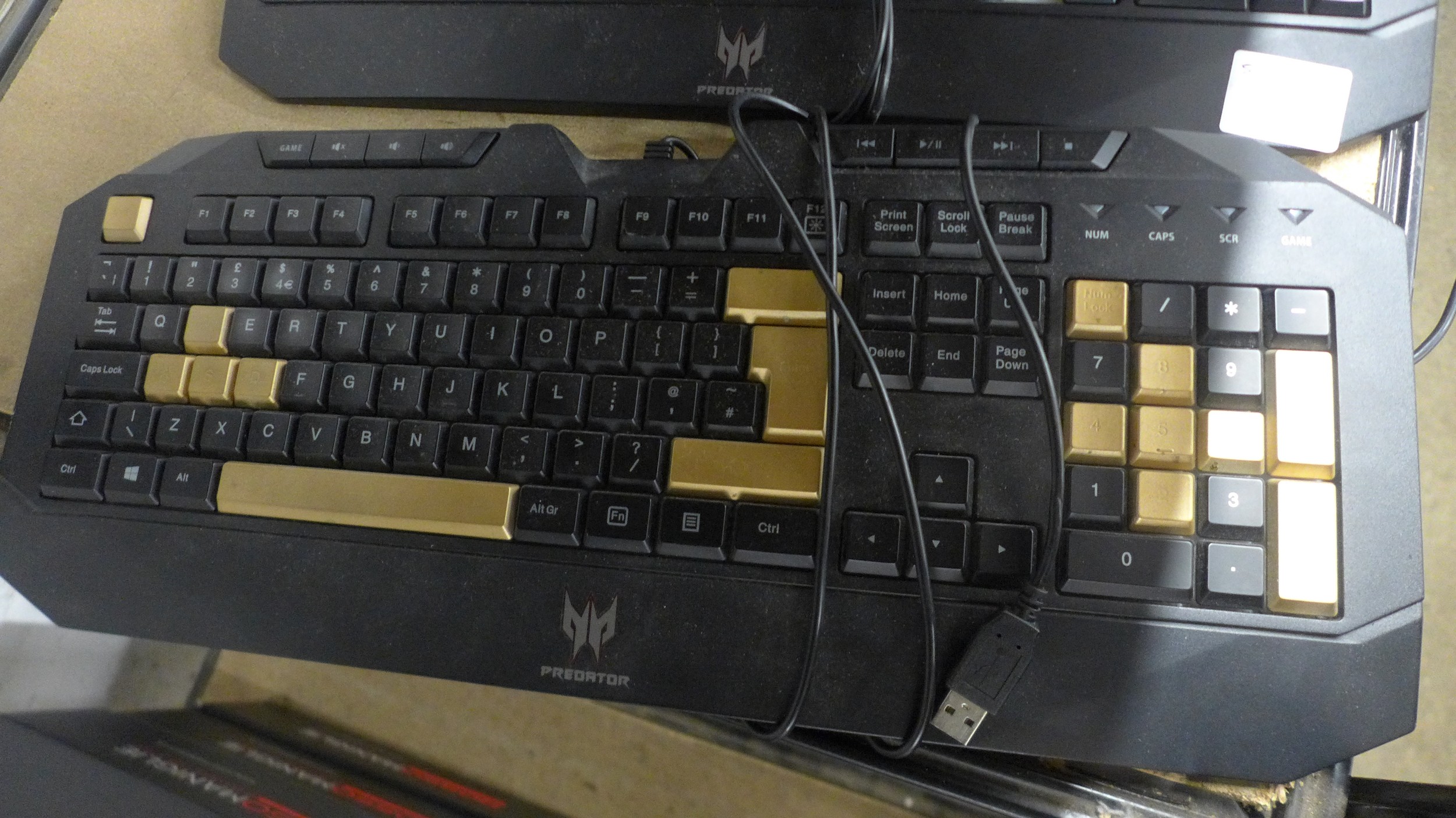 Two Acer Predator gaming keyboards