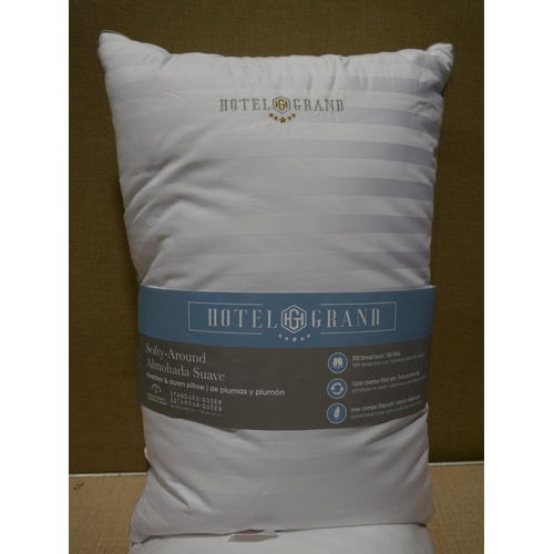 6378 - Soft As Down pillow and a Hotel Grand Down Roll pillow (353-445,467) *This lot is subject to VAT