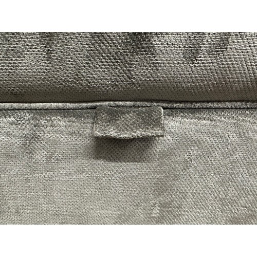 3217 - A large grey upholstered storage footstool (damaged)