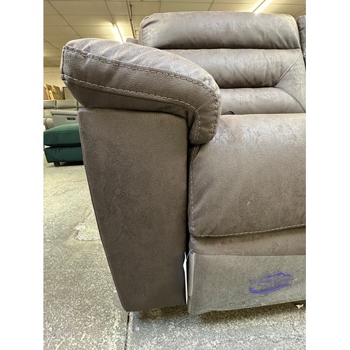 3265 - Justin brown sectional electric reclining corner sofa with cup holders and storage, original RRP £15... 