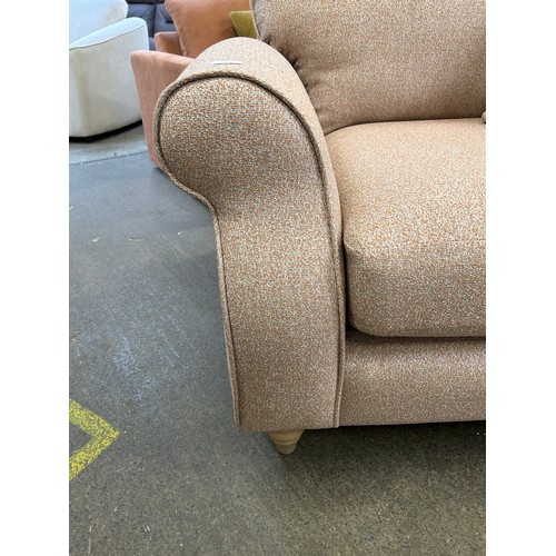 3262 - A blush fabric upholstered deep seating love seat