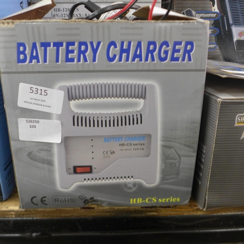 5315 - A boxed sample HB-CS series battery charger *This lot is subject to VAT