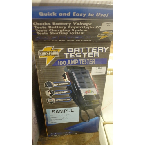 5316 - A boxed sample Chicago Power Tools 100 amp load battery and charging system tester *This lot is subj... 