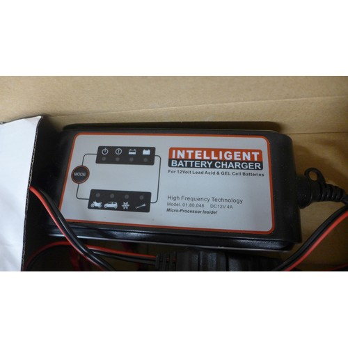 5321 - A boxed sample DC12v 4A intelligent battery charger *This lot is subject to VAT