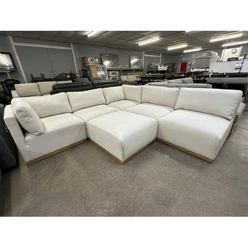 3018 - A Murphy 6 piece modular sofa with footstool - (transit marked), original RRP £1374.99 + VAT (4224-3... 