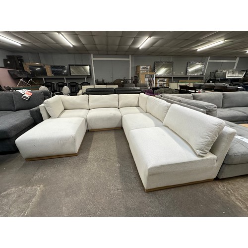 3018 - A Murphy 6 piece modular sofa with footstool - (transit marked), original RRP £1374.99 + VAT (4224-3... 