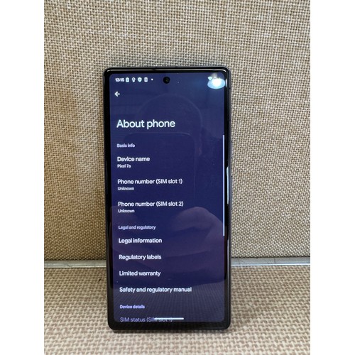 6005 - Google Pixel 7a 128GB mobile phone - charcoal, model no: GA03694-GB *This lot is subject to VAT