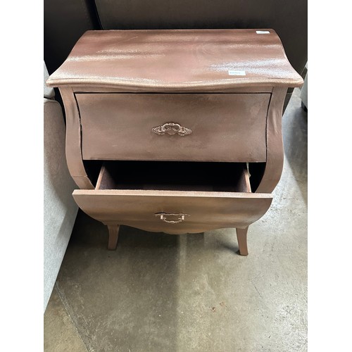 3186 - A bronze French style two drawer chest