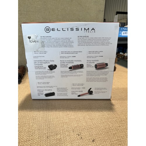 6050 - Belissima Italia dry & style system 5 in 1 hot air brush, model no: gh18 1100 *This lot is subject t... 