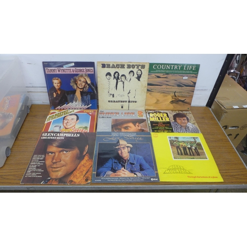 5125 - A quantity of LP records including a signed John Schneider record, Amen Corner, The Nolans, Status Q... 