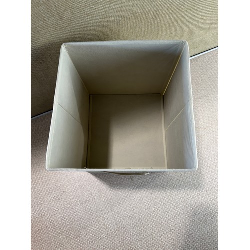 6066 - Six cream fabric collapsible storage cubes *This lot is subject to VAT