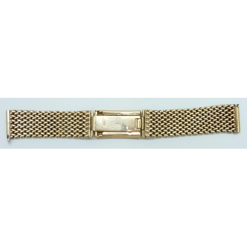 7018 - A 9ct gold wristwatch bracelet, 14cm, 36.2g