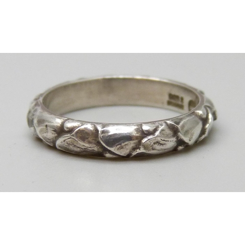 7082 - A Georg Jensen Danish silver ring, number 28A, M