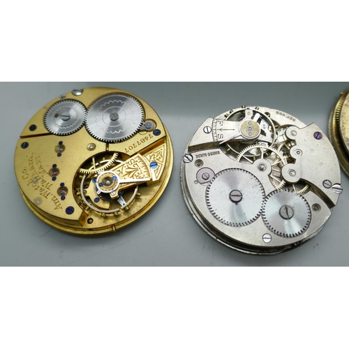 7167 - A collection of watch movements and dials