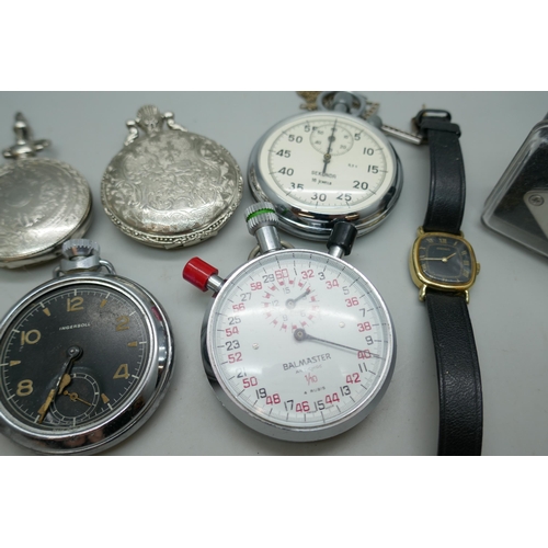 7168 - A collection of watches, stop watches, etc.