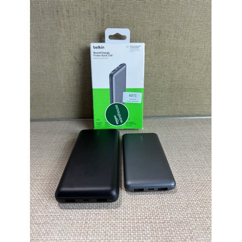 6071 - Two Belkin BoostCharge power banks - 10K + 20K *This lot is subject to VAT