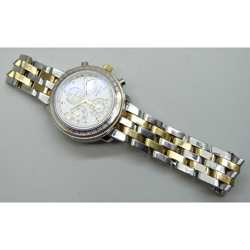 7189 - A Breitling Chrono 1461 wristwatch with moonphase dial, 42mm including crown, with box and papers