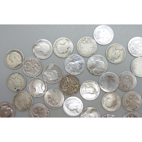 7208 - A collection of 3d coins, 56g total weight