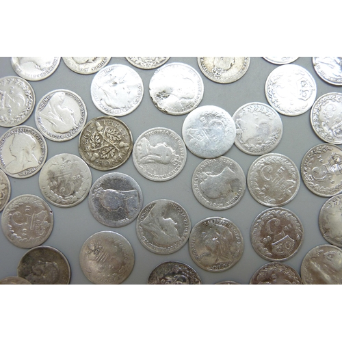 7208 - A collection of 3d coins, 56g total weight