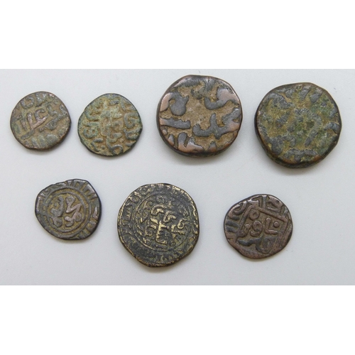 7211 - A collection of Eastern coins including bronze