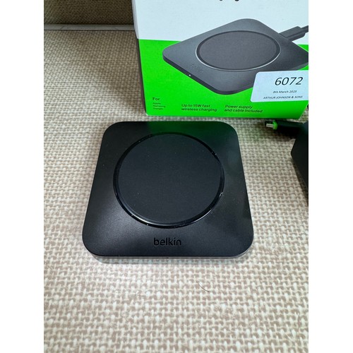 6072 - Belkin BoostCharge Pro 15W wireless charging pad *This lot is subject to VAT