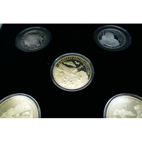 7236 - A five coin World War II commemorative set