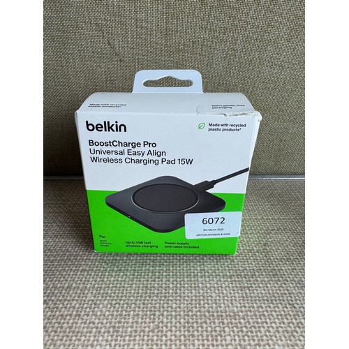 6072 - Belkin BoostCharge Pro 15W wireless charging pad *This lot is subject to VAT