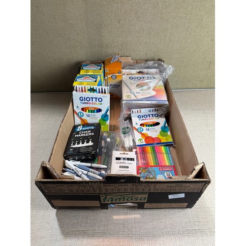 6095 - An assortment of pens, crayons and chalk markers *This lot is subject to VAT