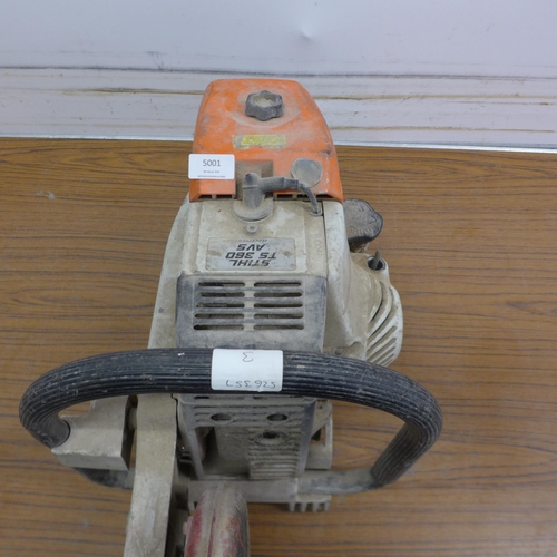 5001 - A Stihl TS360 AVS petrol stone cutter