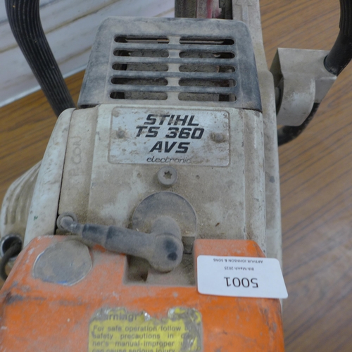 5001 - A Stihl TS360 AVS petrol stone cutter