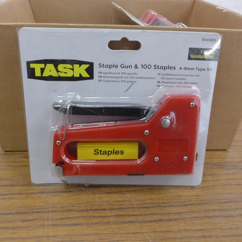 5013 - Eight Task staple guns, unused with 100 staples each