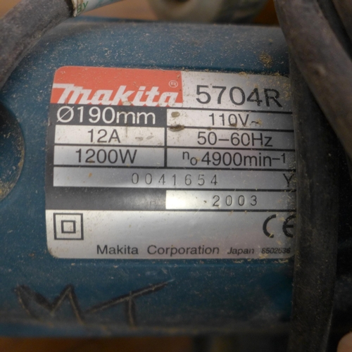 5015 - A Makita 5704R 110v circular saw - in case