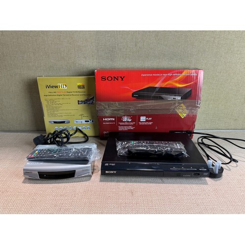6107 - Sony DVD player and an iViewHD tv receiver & recorder - both with remotes *This lot is subject to VA... 