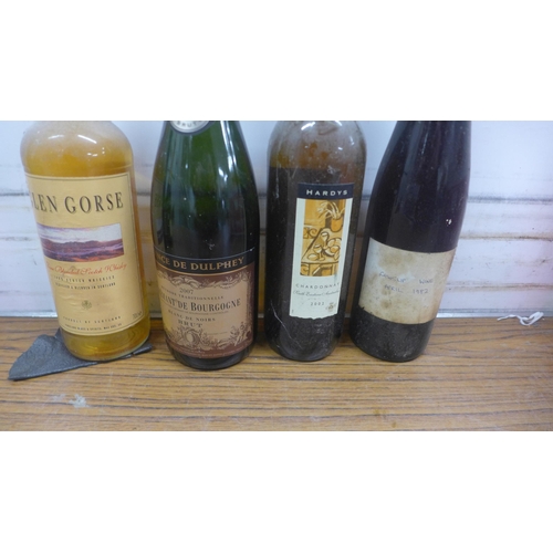 5088 - A box of 20 bottles of assorted wines and, spirits and sparkling wines including 2007 Hajos-Baja, Pe... 