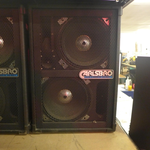 5106 - A Thames II Micro DS system, a pair of Carlsbro 2x12 2 Horn PA speakers, a pair of standing lights a... 