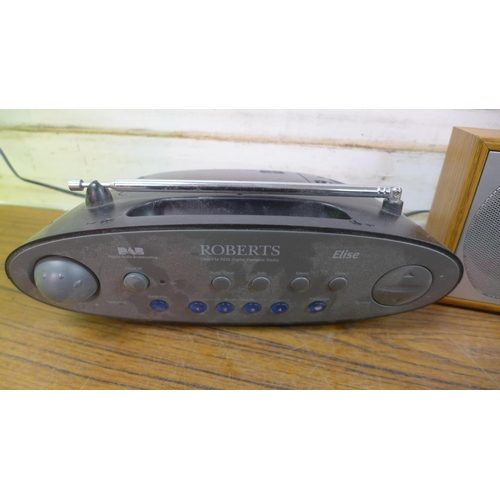 5115 - A Bush DABIFM BD-1275/SKU radio, a Roberts R9954 radio and a Roberts Elise radio