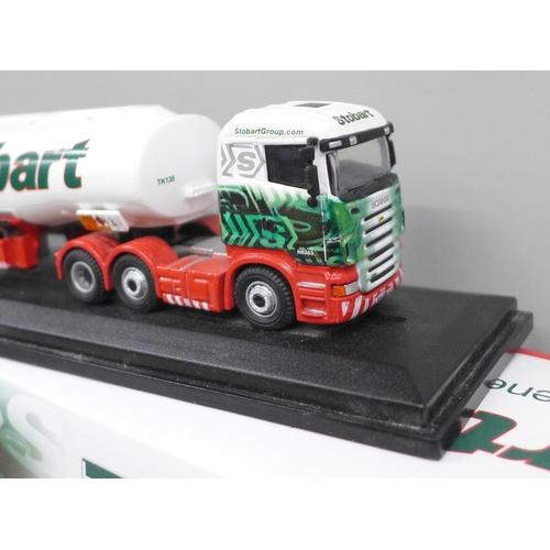 2024 - Five Eddie Stobart Atlas Editions die-cast model vehicles, boxed