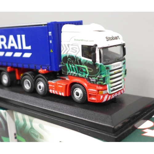 2027 - Five Eddie Stobart Atlas Editions die-cast model vehicles, boxed