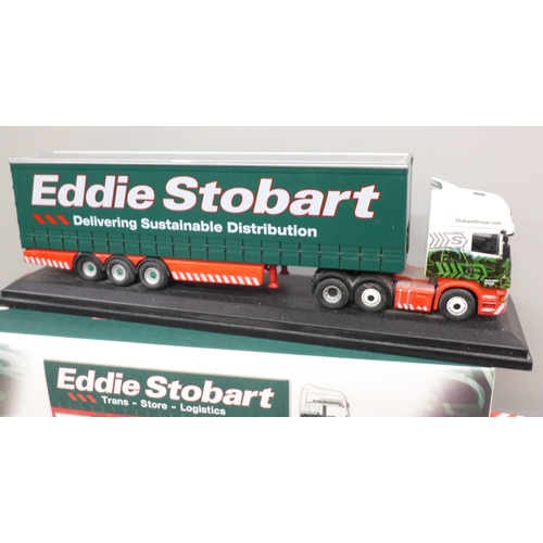 2027 - Five Eddie Stobart Atlas Editions die-cast model vehicles, boxed