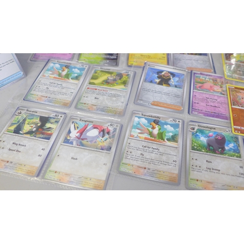 2045 - Over 500 Pokémon cards including rare cards and holographic, in protective wallets