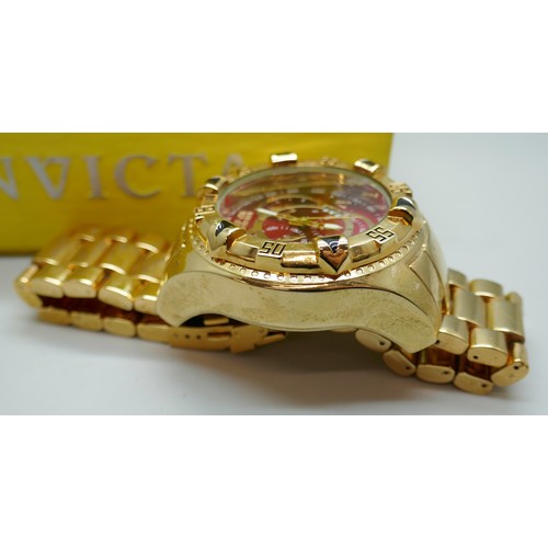 7163 - An Invicta wristwatch, boxed, and a gold-tone Wolf Cub wristwatch