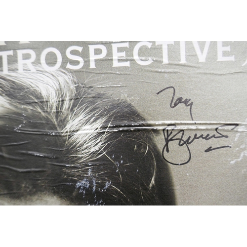 2060 - A Tony Bennett signed poster on board, double sided, signed on one side, 49cm wide