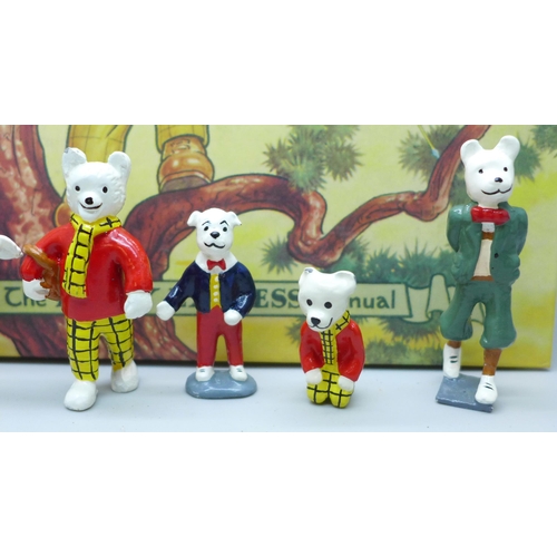 2087 - Rupert, 1952 Annual Collectors' Limited Edition Reproduction and a collection of figures including R... 