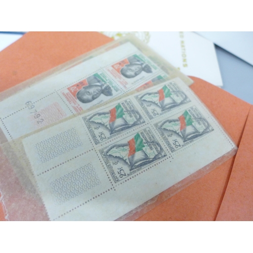 2107 - A collection of United Nations Complimentary First Day of Issue stamps, from the Assistant Secretary... 