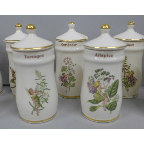 2113 - A set of 30 Flower Fairy spice jars, the set of 25 with extras, two a/f