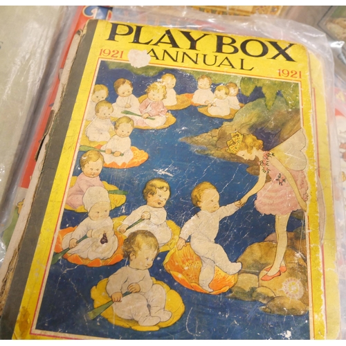 2134 - Four Louis Wain 1920s Playbox Annuals and other vintage childrens books