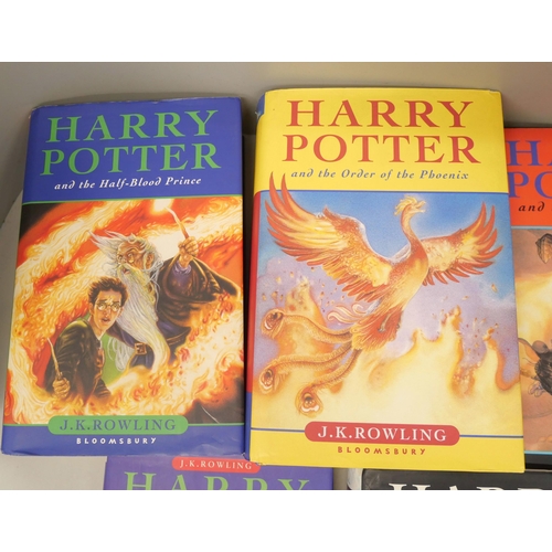 2164 - Seven Harry Potter books including three First Editions, Harry Potter and The Order of the Phoenix, ... 