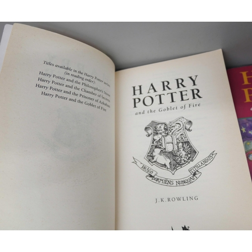 2164 - Seven Harry Potter books including three First Editions, Harry Potter and The Order of the Phoenix, ... 