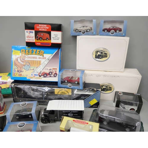 2173 - A collection of die-cast model vehicles including Corgi and Corgi Classics,  Atlas Editions and Oxfo... 