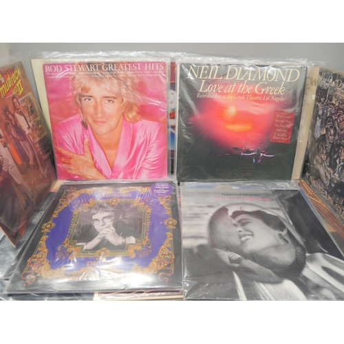 2184 - Collection of twenty Rock and Pop LP records to include Rod Stewart, George Michael, Neil Diamond, a... 